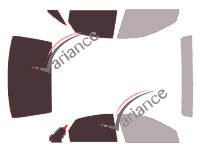 Verglasungsschablone - Kit 3/4 hinten - Chevrolet Lacetti (1) Limousine 4 Türen (2002 - 2010)