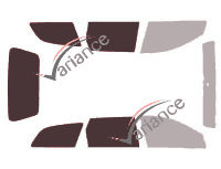 Gabarit vitrage - kit 3/4 arrière - Chevrolet Lacetti (1) Wagon Break 5 portes (2002 - 2010)