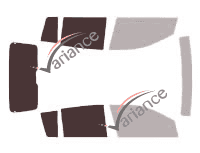 Mascherina per vetri - Kit 3/4 posteriore - Daihatsu Cuore (6) 5 porte (2003 - 2008)