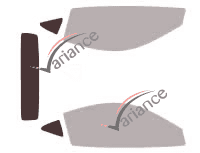 Gabarit vitrage - kit 3/4 arrière - Ferrari 458 Italia Coupé 2 portes (2009 - 2015)