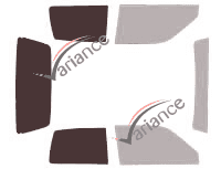Plantilla de acristalamiento - Kit 3/4 trasero - Fiat Cinquecento 3 puertas (1992 - 1998)