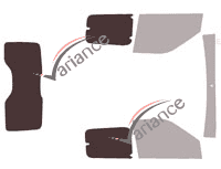 Plantilla de acristalamiento - Kit trasero 3/4 - Fiat Doblo (2) Utilitario 4/5 puertas (2009 - 2022) Plantilla de acristalamiento - Kit trasero 3/4 - Fiat Doblo (2) Utilitario 4/5 puertas (2009 - 2022)