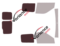 Glazing template - 3/4 rear kit - Opel Combo (C) 5-6-door van (2010 - 2022) Glazing template - 3/4 rear kit - Opel Combo (C) 5-6-door van (2010 - 2022)