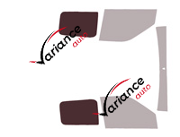 Schablone Verglasung - Kit 3/4 hinten - Opel Combo (C) Kleintransporter 4/5/6-türig (2011 - 2018)
