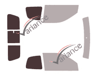 Gabarit vitrage - kit 3/4 arrière - Fiat Strada (4) Adventure Pick-up 2 portes (2007 - 2019)