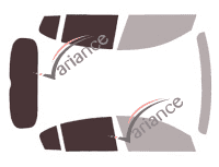 Plantilla de acristalamiento - Kit trasero 3/4 - Fiat Tipo (3) 5 puertas (desde 2015)