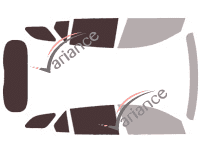 Gabarit vitrage - kit 3/4 arrière - Fiat Tipo (3) Station Wagon Break 5 portes (depuis 2015)