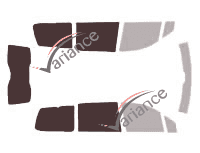 Gabarit vitrage - kit 3/4 arrière - Citroën C8 5 portes (2002 - 2014)