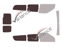 Verglasungsschablone - Kit 3/4 hinten - Opel Combo (C) Maxi 6-türig (2011 - 2018)