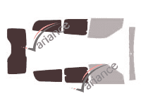 Verglasungsschablone - Kit 3/4 hinten - Opel Combo (C) Maxi 5-türig (2011 - 2018)