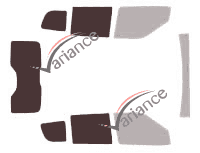 Schablone Verglasung - Kit 3/4 hinten - Opel Combo (C) 5-türig (2011 - 2018)