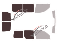 Glazing template - kit 3/4 rear - Peugeot Partner (1) 5 portes (1996 - 2008) Glazing template - kit 3/4 rear - Peugeot Partner (1) 5 portes (1996 - 2008)