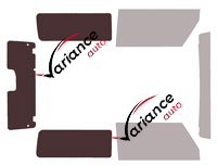 Gabarit vitrage - kit 3/4 arrière - Ford Bronco (6) 3 portes (depuis 2021)