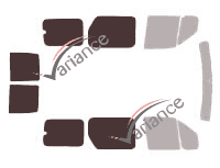 Mascherina per vetri - kit 3/4 posteriore - Ford Connect (1) Tourneo Long 6 porte (2002 - 2013) Mascherina per vetri - kit 3/4 posteriore - Ford Connect (1) Tourneo Long 6 porte (2002 - 2013)