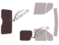 Glazing template - 3/4 rear kit - Ford Connect (1) 4-door short van (2002 - 2013) Glazing template - 3/4 rear kit - Ford Connect (1) 4-door short van (2002 - 2013)