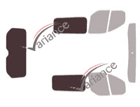 Plantilla de acristalamiento - Kit 3/4 trasero - Ford Custom Transit (1) furgoneta 5 puertas (2014 - 2023) Plantilla de acristalamiento - Kit 3/4 trasero - Ford Custom Transit (1) furgoneta 5 puertas (2014 - 2023)