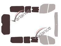 Gabarit vitrage - kit 3/4 arrière - Ford Custom Transit (1) Court 4 portes (2014 - 2023) Gabarit vitrage - kit 3/4 arrière - Ford Custom Transit (1) Court 4 portes (2014 - 2023)