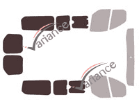 Gabarit vitrage - kit 3/4 arrière - Ford Custom Transit (1) Court 6 portes (2014 - 2023) Gabarit vitrage - kit 3/4 arrière - Ford Custom Transit (1) Court 6 portes (2014 - 2023)