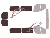 Gabarit vitrage - kit 3/4 arrière - Ford Custom Transit (1) Court 6 portes (2014 - 2023) Gabarit vitrage - kit 3/4 arrière - Ford Custom Transit (1) Court 6 portes (2014 - 2023)