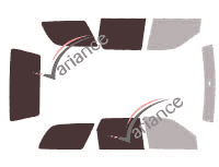 Glazing template - 3/4 rear kit - Ford Escort (6) Clipper Break 5 doors (1900 - 2000)