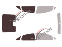Sagoma di vetratura - Kit 3/4 posteriore - Ford Fiesta (6) Berlina 4 porte (2008 - 2019)