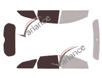 Mascherina per vetri - Kit 3/4 posteriore - Ford Focus (3) SW Estate 5 porte (2011 - 2019)