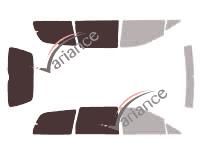 Gabarit vitrage - kit 3/4 arrière - Ford Galaxy (1) 5 portes (2001 - 2006)