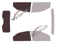 Gabarit vitrage - kit 3/4 arrière - Ford Ka (3) + 5 portes (2016 - 2019)