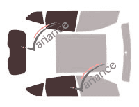 Glazing template - 3/4 rear kit - Ford Kuga (1) 5 doors (2008 - 2013) Glazing template - 3/4 rear kit - Ford Kuga (1) 5 doors (2008 - 2013)
