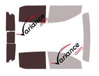 Gabarit vitrage - kit 3/4 arrière - Ford Ranger (4) Pick-up 4 portes (depuis 2023)