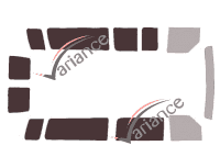 Verglasungsschablone - Kit 3/4 hinten - Ford E-Series (5) Lang 6-türig (ab 2013)