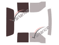 Glazing template - 3/4 rear kit - Ford Super Duty Pick-up 4 doors (1997 - 2007) Glazing template - 3/4 rear kit - Ford Super Duty Pick-up 4 doors (1997 - 2007)