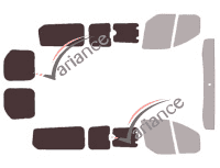 Plantilla de acristalamiento - Kit trasero 3/4 - Ford Tourneo (1) Custom Court 6 puertas (desde 2013) Plantilla de acristalamiento - Kit trasero 3/4 - Ford Tourneo (1) Custom Court 6 puertas (desde 2013)