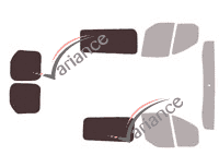 Glazing template - 3/4 rear kit - Ford Custom Transit (1) Utility 4/5 doors (2014 - 2023) Glazing template - 3/4 rear kit - Ford Custom Transit (1) Utility 4/5 doors (2014 - 2023)