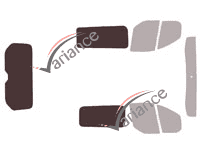 Plantilla de acristalamiento - Kit 3/4 trasero - Ford Custom Transit (1) furgoneta 5 puertas (2014 - 2023) Plantilla de acristalamiento - Kit 3/4 trasero - Ford Custom Transit (1) furgoneta 5 puertas (2014 - 2023)