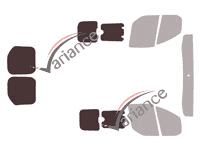 Gabarit vitrage - kit 3/4 arrière - Ford Custom Transit (1) Utilitaire 5/6 portes (2014 - 2023) Gabarit vitrage - kit 3/4 arrière - Ford Custom Transit (1) Utilitaire 5/6 portes (2014 - 2023)