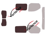 Glazing template - 3/4 rear kit - Ford Custom Transit (2) 5/6-door van (since 2024) Glazing template - 3/4 rear kit - Ford Custom Transit (2) 5/6-door van (since 2024)