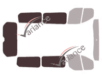 Gabarit vitrage - kit 3/4 arrière - Ford Custom Transit (1) Court 5 portes (2014 - 2023) Gabarit vitrage - kit 3/4 arrière - Ford Custom Transit (1) Court 5 portes (2014 - 2023)