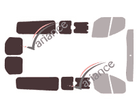 Plantilla de acristalamiento - Kit 3/4 trasero - Ford Tourneo (1) Custom LONG 6 puertas (desde 2014) Plantilla de acristalamiento - Kit 3/4 trasero - Ford Tourneo (1) Custom LONG 6 puertas (desde 2014)