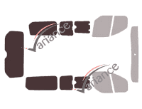 Plantilla de acristalamiento - Kit trasero 3/4 - Ford Tourneo (1) Custom Court 5 puertas (desde 2013) Plantilla de acristalamiento - Kit trasero 3/4 - Ford Tourneo (1) Custom Court 5 puertas (desde 2013)