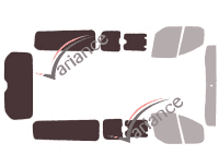 Gabarit vitrage - kit 3/4 arrière - Ford Custom Transit (1) LONG 5 portes (2014 - 2023) Gabarit vitrage - kit 3/4 arrière - Ford Custom Transit (1) LONG 5 portes (2014 - 2023)