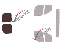 Glazing template - 3/4 rear kit - Ford Custom Transit (1) 5/6-door crossover (2013 - 2023) Glazing template - 3/4 rear kit - Ford Custom Transit (1) 5/6-door crossover (2013 - 2023)
