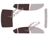 Gabarit vitrage - kit 3/4 arrière - Honda Accord (9) Berline 4 portes (2013 - 2018)