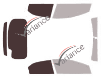 Mascherina per vetri - kit 3/4 posteriore - Honda Civic (9) 5 portes (2012 - 2015)