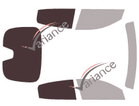 Schablone Verglasung - Kit 3/4 hinten - Honda Civic (10) 5 Türen (2016 - 2021)