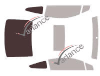 Mascherina per vetri - kit 3/4 posteriore - Honda Civic (9) Coupe 2 porte (2011 - 2016)