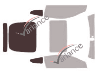 Glazing template - 3/4 rear kit - Honda CR-Z (1) 3-door coupe (2010 - 2017)