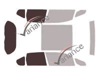 Plantilla de acristalamiento - Kit 3/4 trasero - Honda Jazz (2) 5 puertas (2009 - 2015)