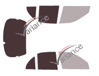 Schablone Verglasung - Kit 3/4 hinten - Hyundai Accent (1) 5 Türen (1994 - 2000)