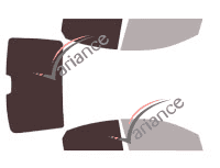 Plantilla de acristalamiento - Kit 3/4 trasero - Hyundai Accent (5) Sedán 4 puertas (2017 - 2022)